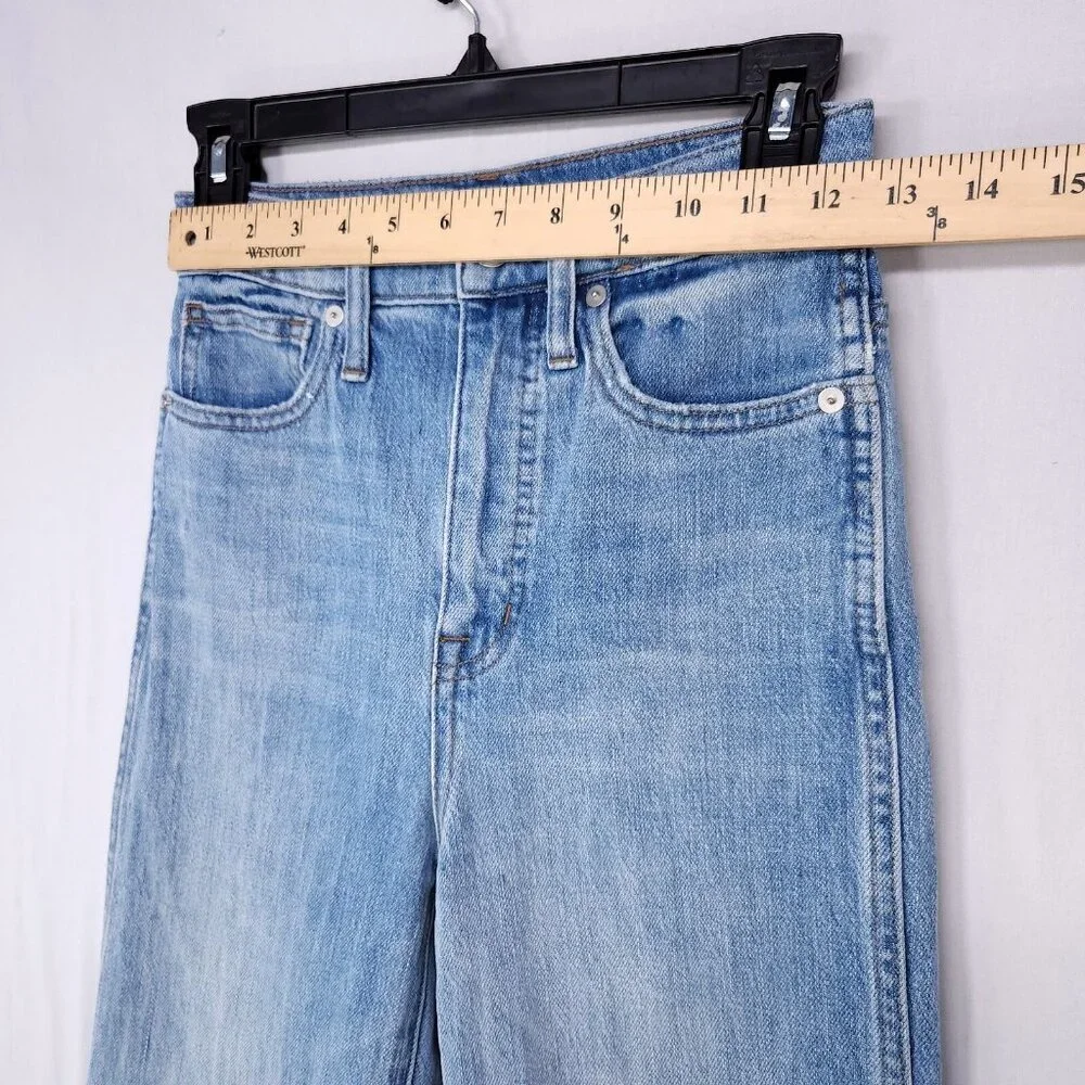 Madewell Jeans 11" High-Rise Flare Women's Size 24 Medium Wash Stretch - Picture 6 of 14